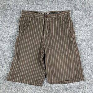 Hurley Shorts Boys Size 16 Brown Beige‎ Pinstripe Chino Casual Summer